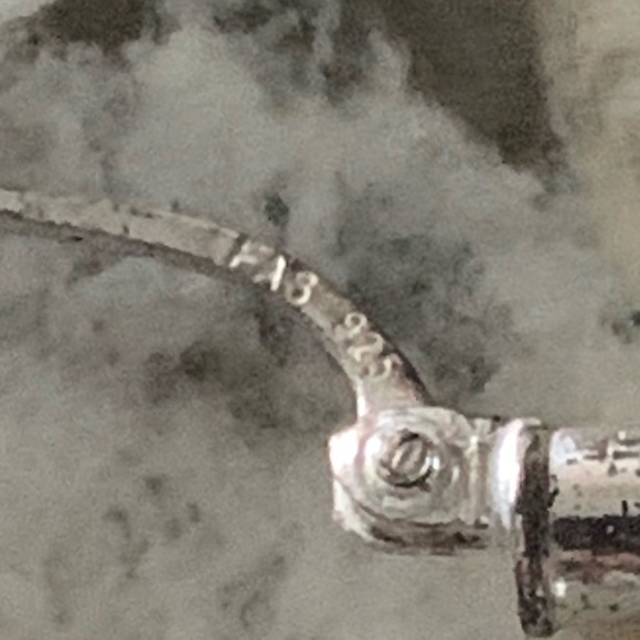 Thai Sterling Silver Diamond Cut Tube Hoop Earrings, Stamped 925 - Picture 10 of 10